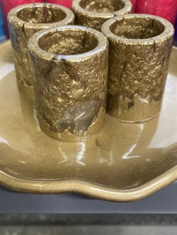Gold Resin Shot Glasses