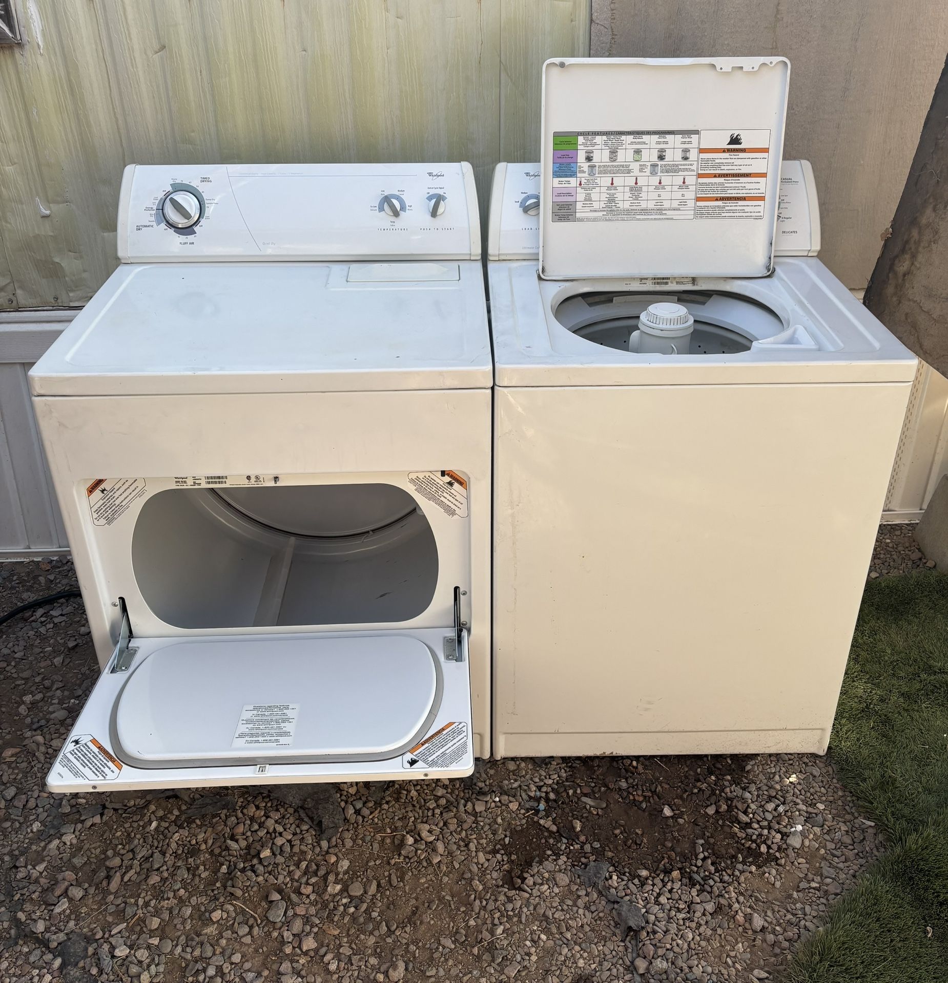 Washer And Dryer Electric Laundry Set Whirlpool Heavy Duty