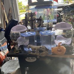 Betta Mini Fish Tanks With LED Lights