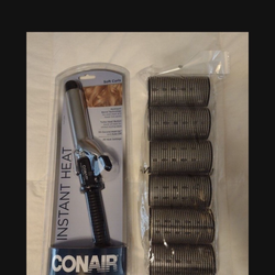 Conair Instant Heat 1 1/4-Inch Curling Iron   And 1 Pack Of Six 2 Inch Rollers