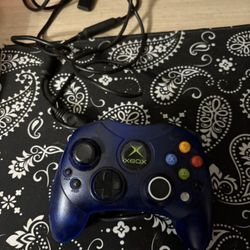 Original Xbox Crystal Blue Controller