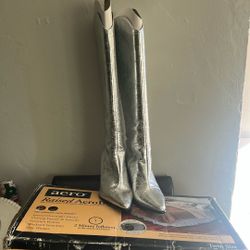 Tall Sliver Boots 