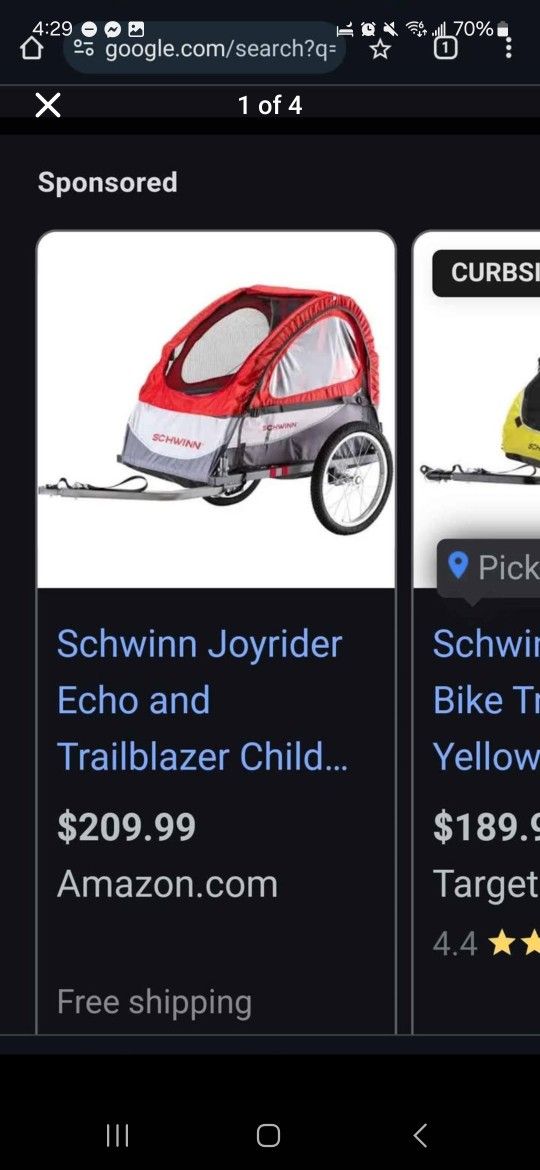 Schwinn Bike Trailer Reduced Need It Gone