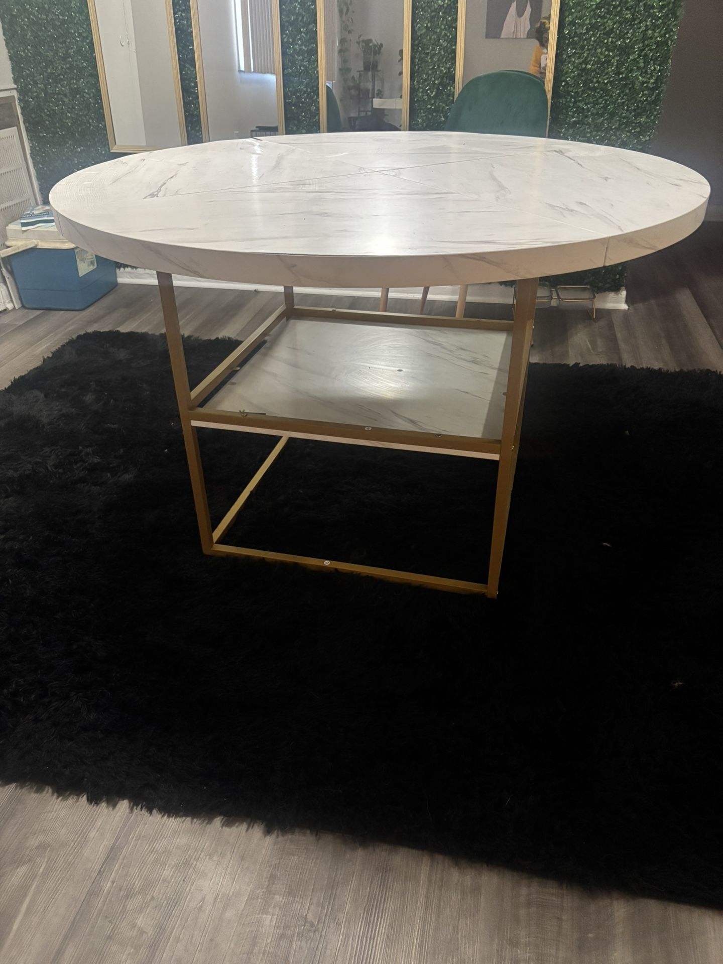 White Marble Dining Table 