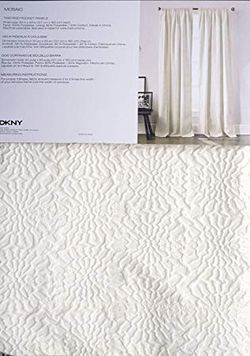 dkny white textured curtains
