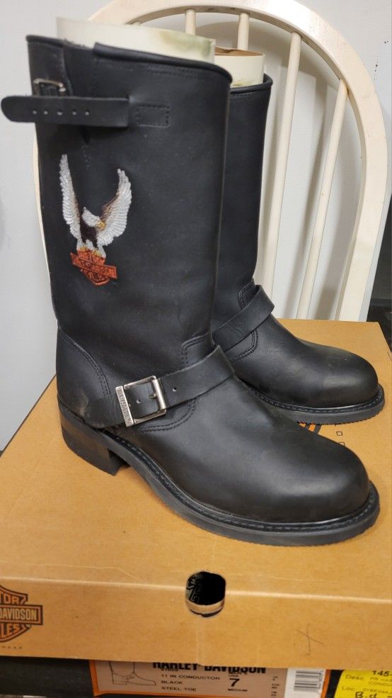 New Harley Davidson Women's Conductor Biker Boots Sz 9
