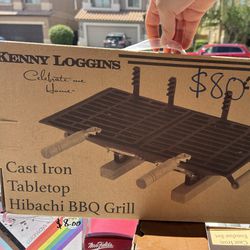 Kenny Loggins Cast Iron Tabletop Hibachi BBQ Grill