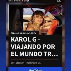 Karol G CONCERT TICKETS
