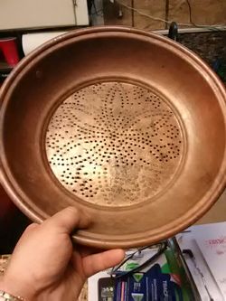Vintage copper strainer