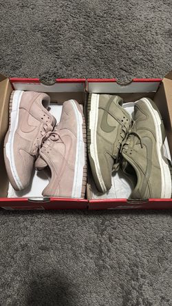 Nike dunk PRM olive/ Oxford pink size 7