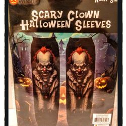 ☠️ Scary Clowns  ☠️ 1-pair  Of Halloween Sleeves - Adult Size *NIP*