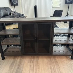 Wine Rack/Coffee Bar With Wine Glass Storage 
