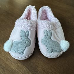 Toddler Girls Pink Bunny Slippers