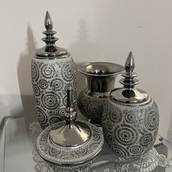 Vases And Silver Home Decor