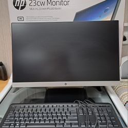 HP 23" Monitor w/Keyboard & Mouse