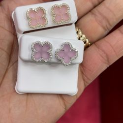 Diamond Flower Earrings