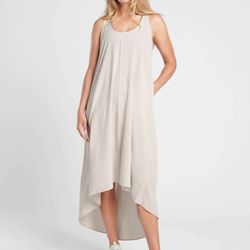 Athleta White/Grey Maxi Dress XS (Retail Price $98