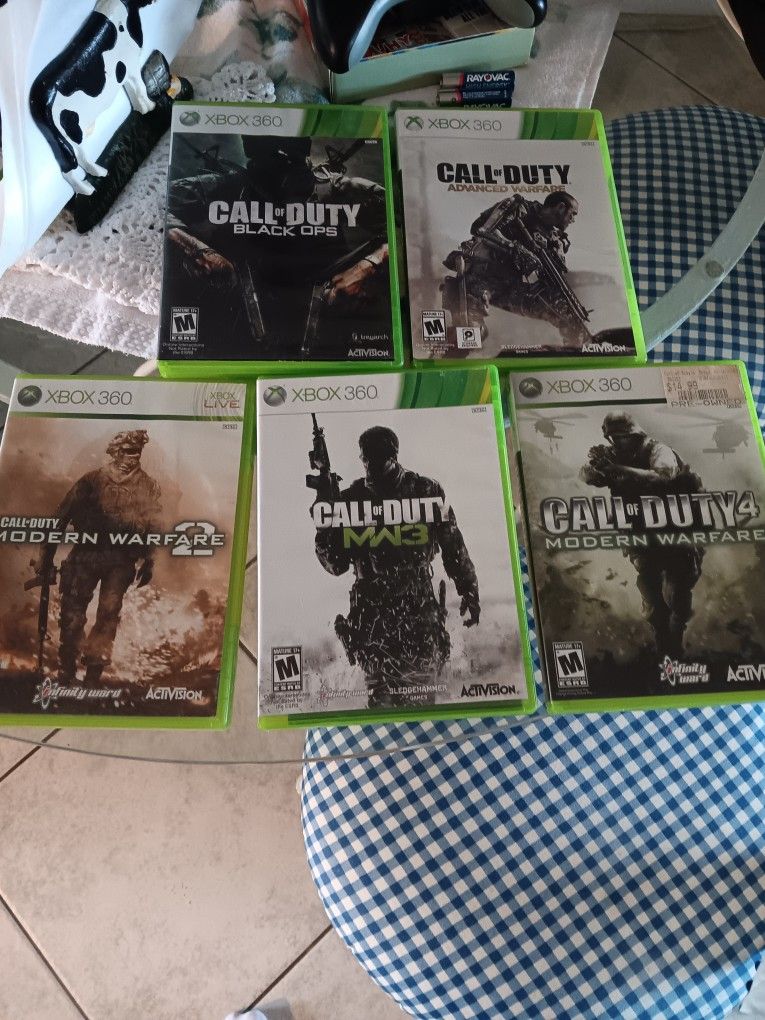 Xbox 360 Call Of Duty Lot Of 5