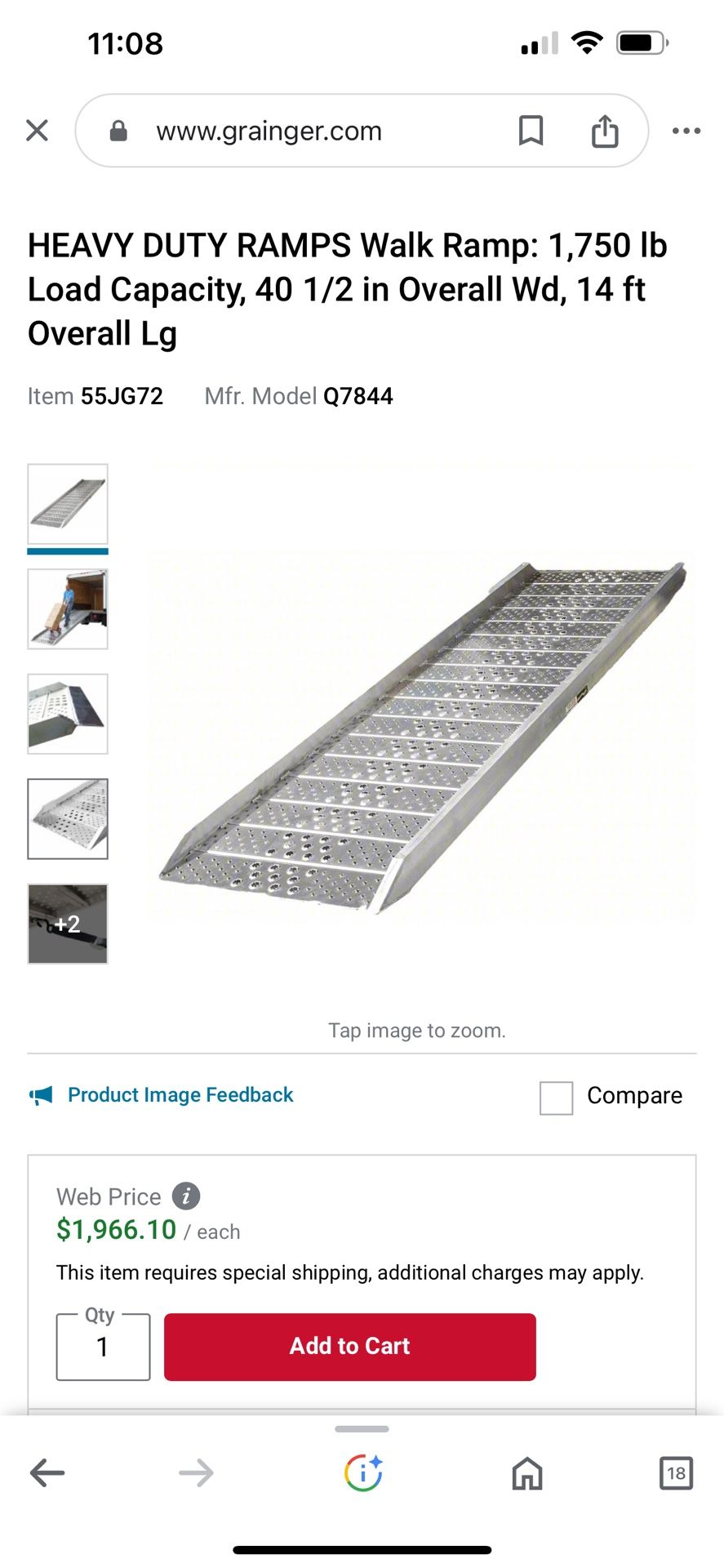 14”aluminum Ramp