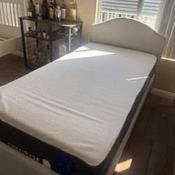 Twin size grey ikea bed