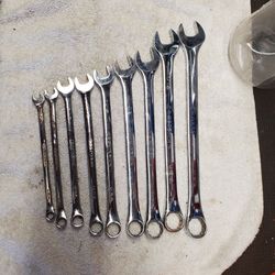Set of Craftsman Professional wrenches, extra long , full polish