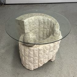 White Stone Decorative Table
