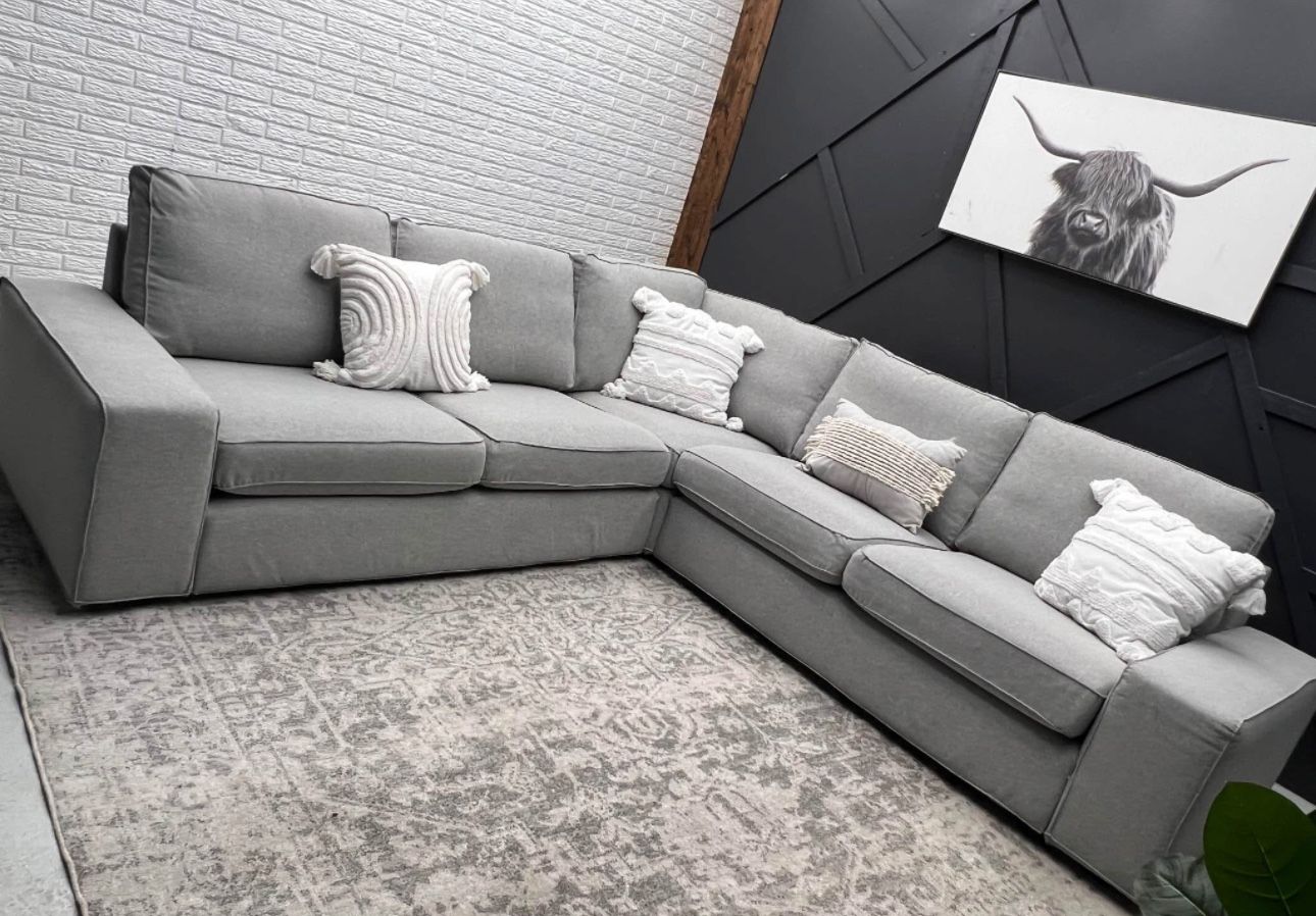 IKEA Light Gray Sectional (Delivery Available )!