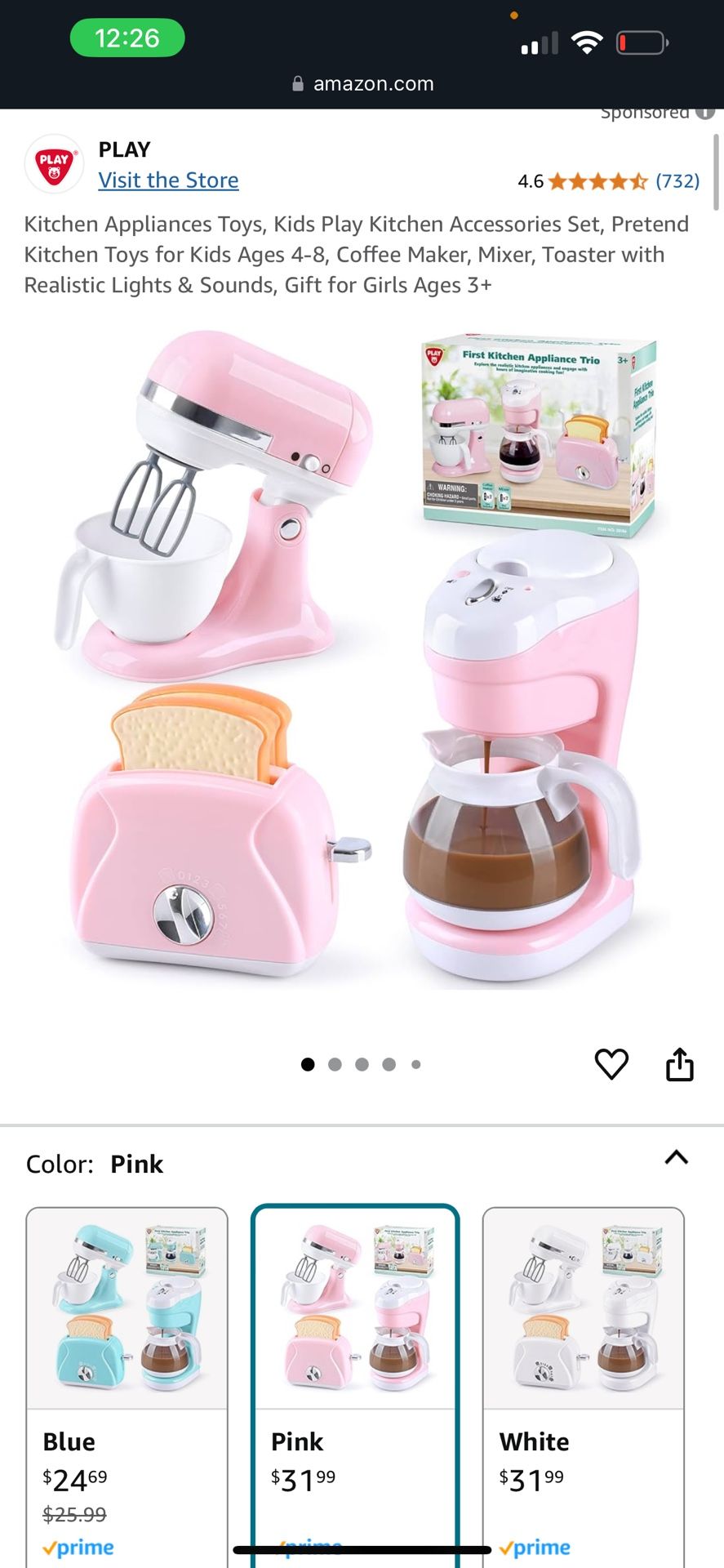 Kids kitchen toy set (First Appliance Trio)