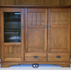 This Red oak Tv cabinet 