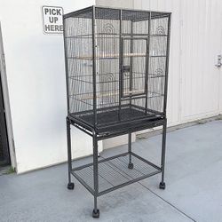(Brand New) $95 Large 53-inch Parrot Bird Cage Rolling Stand for Parakeet, Cockatiel, Finch, Lovebird 