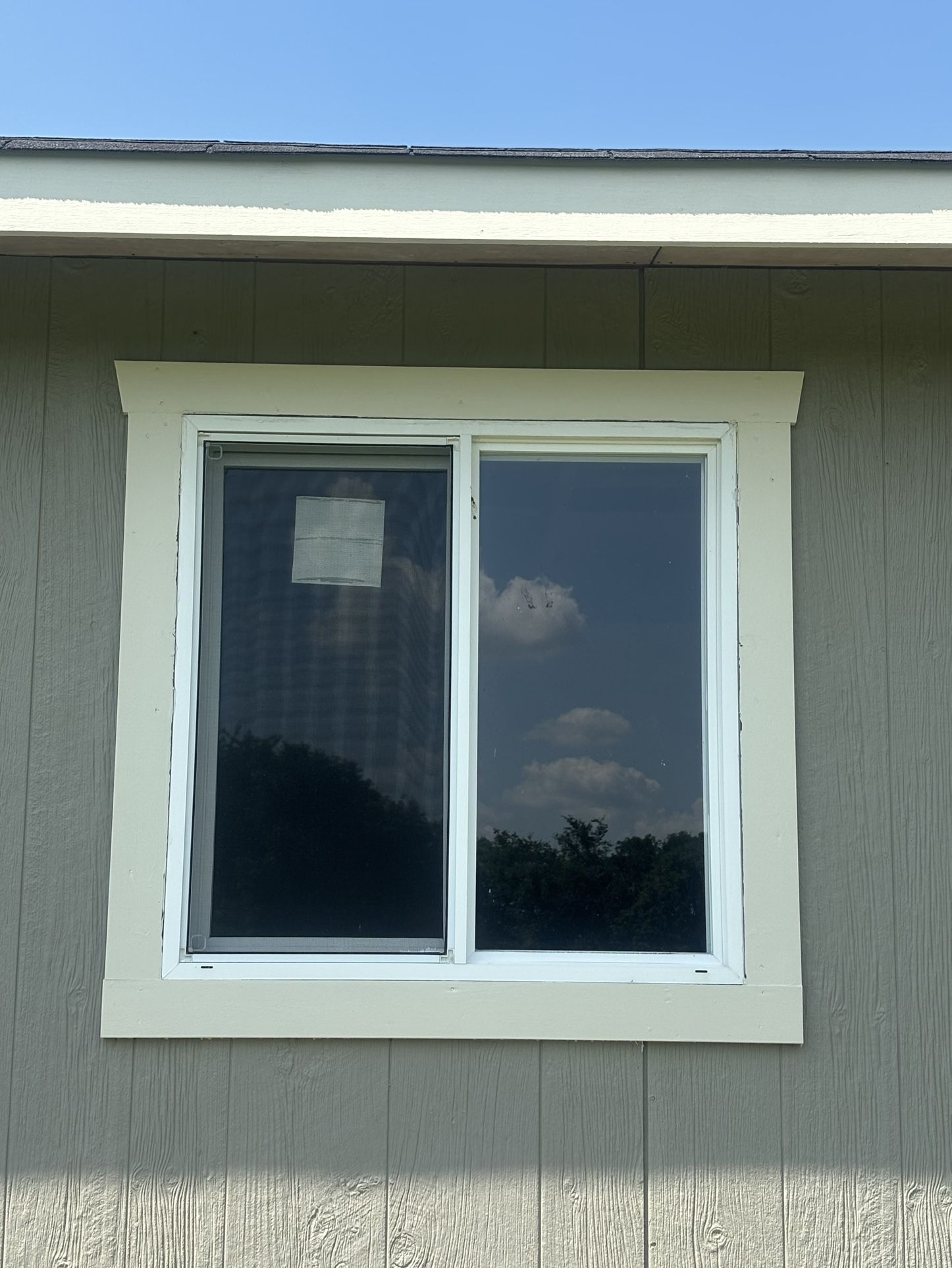 Project Source Vinyl Slider Utility Window 35 1/2 in. x 35 1/5 in. 