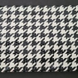 Zipper Houndstooth Pouch Purse