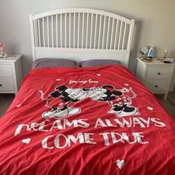 Bedroom Sets | Queen size bed frame & mattress & 2 bed stand