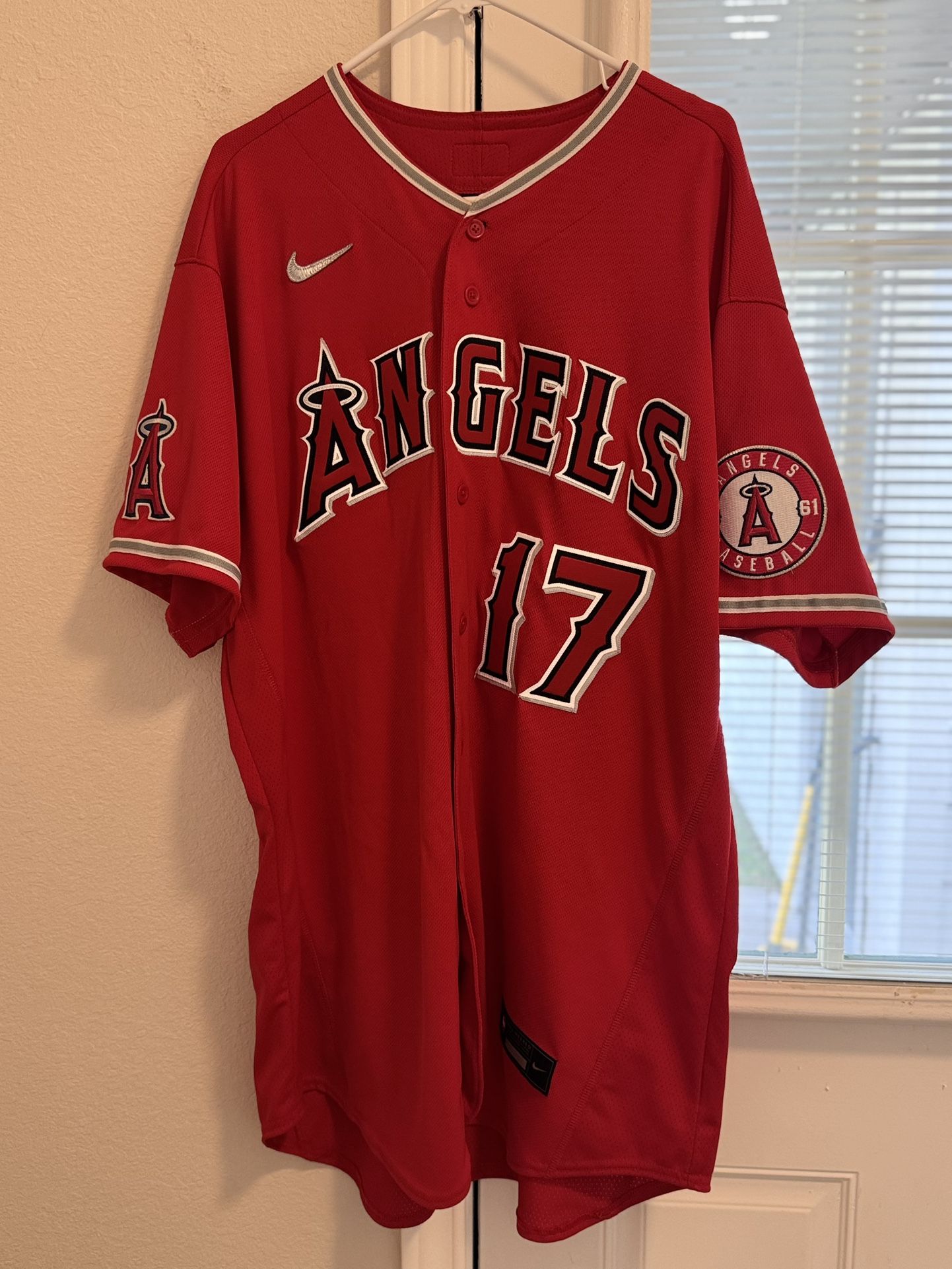 Men’s MLB Nike Angels Baseball Shohei Ohtani #17 Jersey Size 52