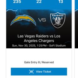 Chargers Vs Raiders 11/30