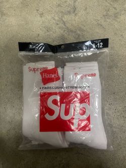 Supreme White Crew Socks 4-Pack
