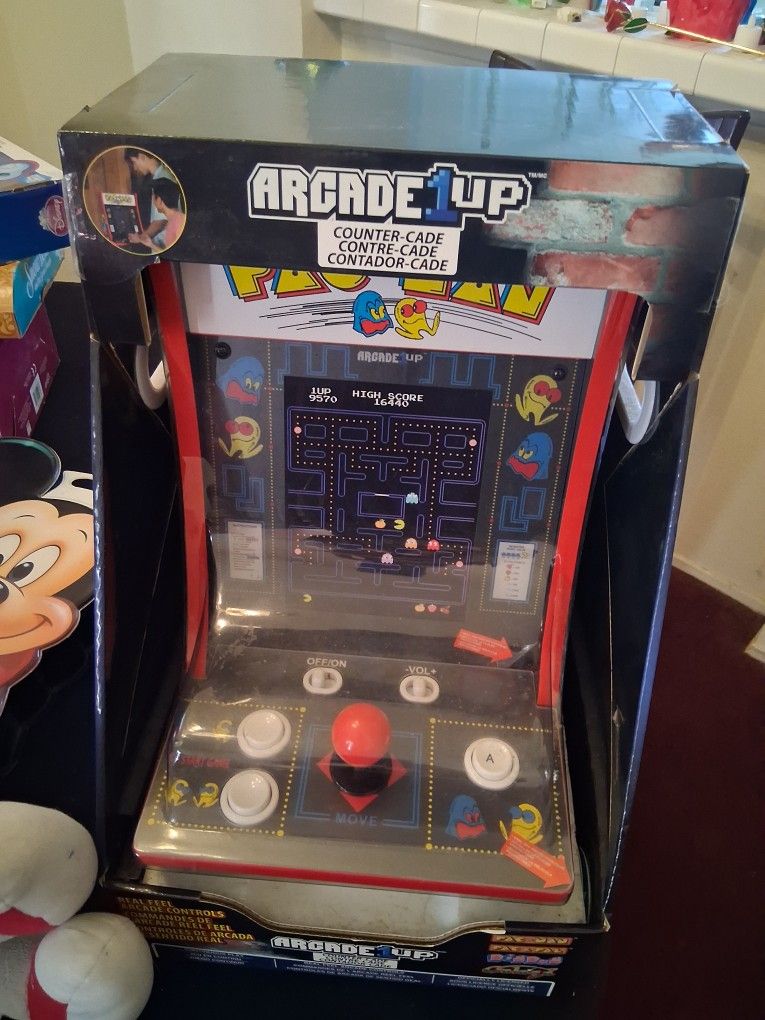 New SEALED Never Been Open Arcade 1up Packman Countercade RARE 40TH Anniversary Woodgrain Model Gala 4 In -1