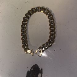 Gold Cuban Bracelet And Chain 