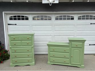 Sage green nursery furniture set