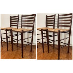 Set of four Pottery Barn barstools BAR height 30” floor to seat