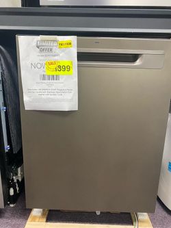 GE ENERGY STAR Fingerprint Resistant Top Control with Stainless Steel Interior Dishwasher with Sanitize Cycle
