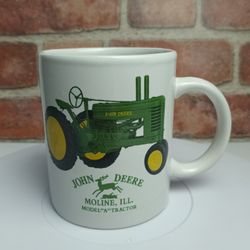 John Deere Tractor Coffee Mug Licensed Product Model "A" Moline, Illinois