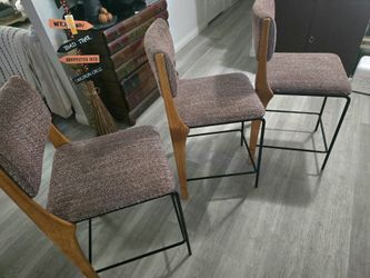 3 Stools Crate&Barrel  Raaf Burgindy Counter Stools