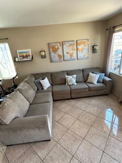 Beautiful Tan Sectional couch from Ashley Furniture