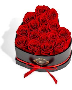 16 Preserved Roses in Heart-Shaped Box, Flowers for Delivery Prime Last up 2 Years, Real Forever Flowers for Wife, Girlfriend, Mother, Eternal Roses f