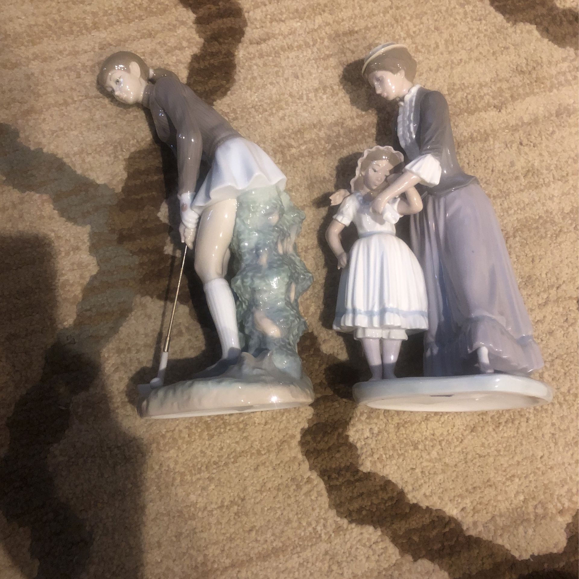 2 Vintage Lladro Collectible Figurines 