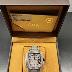 Custom Moissanite Bust Down Style Watch – VVS1 – Iced Out