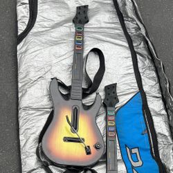 PS3 PS4 Ps5 Wireless Red Octane Sunburst Guitar Hero Controller With Strap