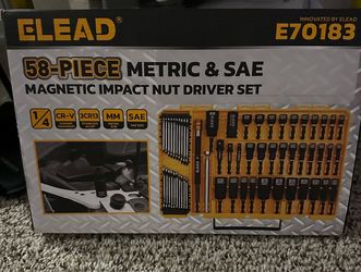 Magnetic impact nut driver set