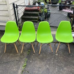 Mid Century Funky Green Chairs